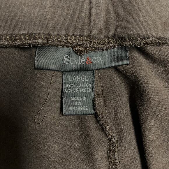 Style & Co Leggings Brown Size Large Stretchy EUC - Picture 14 of 16